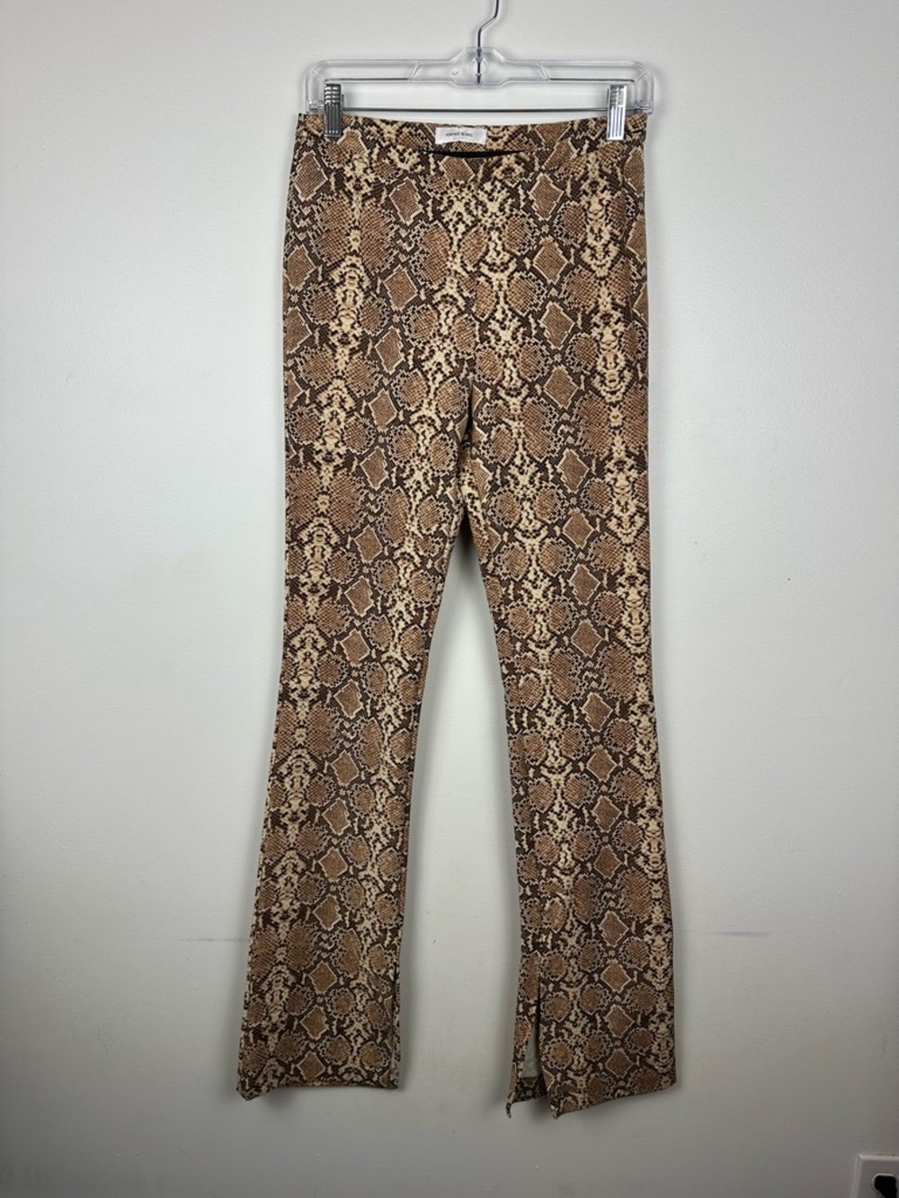 Anine Bing Phyton Printed Cigarette‎ Split Cuff Pants Women’s Sz S - Picture 2 of 10